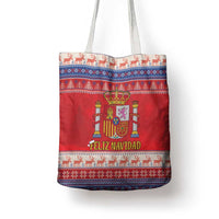 Spain Coat Of Arms Christmas Tote Bag Feliz Navidad - Wonder Print Shop