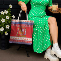 Spain Coat Of Arms Christmas Tote Bag Feliz Navidad - Wonder Print Shop