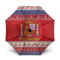 Spain Coat Of Arms Christmas Umbrella Feliz Navidad - Wonder Print Shop