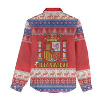 Spain Coat Of Arms Christmas Women Casual Shirt Feliz Navidad - Wonder Print Shop