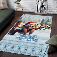 Merry Slothmas Area Rug Life Is Better With A Sloth - Wonder Print Shop