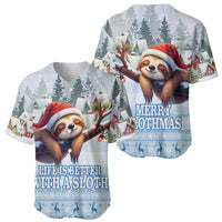 Merry Slothmas Baseball Jersey Life Is Better With A Sloth - Wonder Print Shop