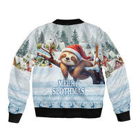 Merry Slothmas Bomber Jacket Life Is Better With A Sloth - Wonder Print Shop