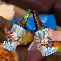 Merry Slothmas 4 in 1 Can Cooler Tumbler Life Is Better With A Sloth - Wonder Print Shop