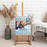Merry Slothmas Canvas Wall Art Life Is Better With A Sloth - Wonder Print Shop