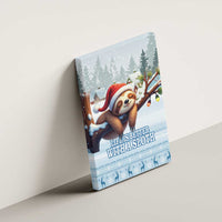 Merry Slothmas Canvas Wall Art Life Is Better With A Sloth - Wonder Print Shop