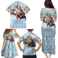 Merry Slothmas Family Matching Puletasi and Hawaiian Shirt Life Is Better With A Sloth - Wonder Print Shop