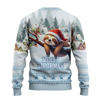 Merry Slothmas Ugly Christmas Sweater Life Is Better With A Sloth - Wonder Print Shop