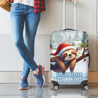 Merry Slothmas Luggage Cover Life Is Better With A Sloth - Wonder Print Shop