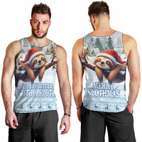 Merry Slothmas Men Tank Top Life Is Better With A Sloth - Wonder Print Shop