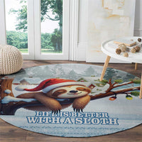 Merry Slothmas Round Carpet Life Is Better With A Sloth