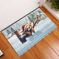 Merry Slothmas Rubber Doormat Life Is Better With A Sloth - Wonder Print Shop