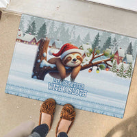 Merry Slothmas Rubber Doormat Life Is Better With A Sloth - Wonder Print Shop