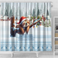 Merry Slothmas Shower Curtain Life Is Better With A Sloth