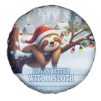 Merry Slothmas Spare Tire Cover Life Is Better With A Sloth - Wonder Print Shop
