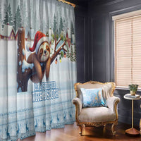 Merry Slothmas Window Curtain Life Is Better With A Sloth - Wonder Print Shop