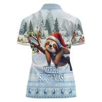 Merry Slothmas Women Polo Shirt Life Is Better With A Sloth - Wonder Print Shop
