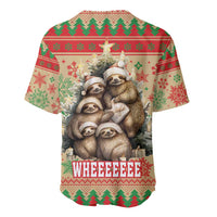 Slothy Christmas Baseball Jersey Life Is Good Take It Slow - Wonder Print Shop