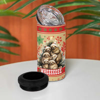 Slothy Christmas 4 in 1 Can Cooler Tumbler Life Is Good Take It Slow - Wonder Print Shop