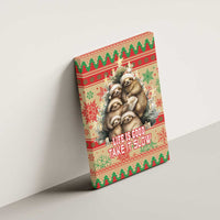 Slothy Christmas Canvas Wall Art Life Is Good Take It Slow - Wonder Print Shop