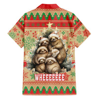 Slothy Christmas Family Matching Off Shoulder Short Dress and Hawaiian Shirt Life Is Good Take It Slow - Wonder Print Shop
