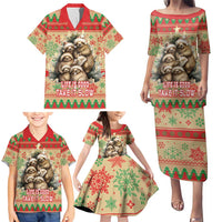 Slothy Christmas Family Matching Puletasi and Hawaiian Shirt Life Is Good Take It Slow - Wonder Print Shop