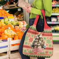 Slothy Christmas Grocery Bag Life Is Good Take It Slow