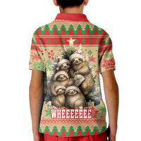 Slothy Christmas Kid Polo Shirt Life Is Good Take It Slow - Wonder Print Shop