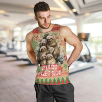 Slothy Christmas Men Tank Top Life Is Good Take It Slow - Wonder Print Shop