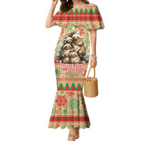 Slothy Christmas Mermaid Dress Life Is Good Take It Slow - Wonder Print Shop