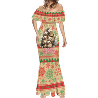 Slothy Christmas Mermaid Dress Life Is Good Take It Slow - Wonder Print Shop