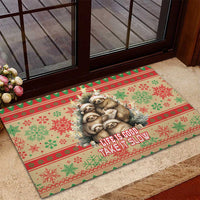 Slothy Christmas Rubber Doormat Life Is Good Take It Slow - Wonder Print Shop