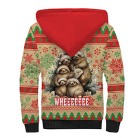 Slothy Christmas Sherpa Hoodie Life Is Good Take It Slow - Wonder Print Shop