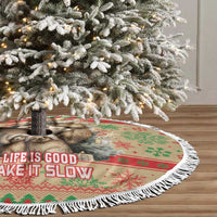 Slothy Christmas Tree Skirt Life Is Good Take It Slow - Wonder Print Shop
