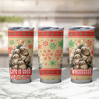 Slothy Christmas Tumbler Cup Life Is Good Take It Slow - Wonder Print Shop