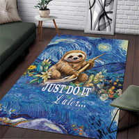 Sloth Starry Night Area Rug I'm Not Lazy - Wonder Print Shop