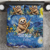 Sloth Starry Night Bedding Set I'm Not Lazy - Wonder Print Shop