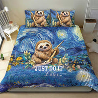 Sloth Starry Night Bedding Set I'm Not Lazy - Wonder Print Shop