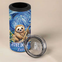 Sloth Starry Night 4 in 1 Can Cooler Tumbler I'm Not Lazy - Wonder Print Shop