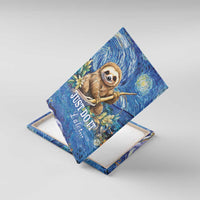 Sloth Starry Night Canvas Wall Art I'm Not Lazy - Wonder Print Shop