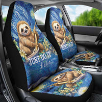 Sloth Starry Night Car Seat Cover I'm Not Lazy - Wonder Print Shop