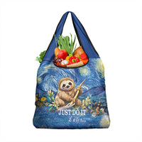 Sloth Starry Night Grocery Bag I'm Not Lazy