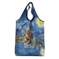 Sloth Starry Night Grocery Bag I'm Not Lazy