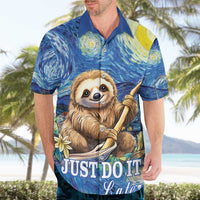 Sloth Starry Night Hawaiian Shirt I'm Not Lazy - Wonder Print Shop