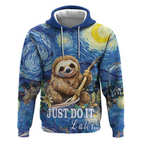 Sloth Starry Night Hoodie I'm Not Lazy - Wonder Print Shop