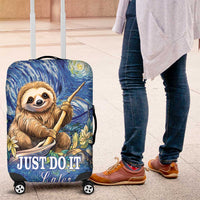 Sloth Starry Night Luggage Cover I'm Not Lazy - Wonder Print Shop