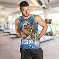 Sloth Starry Night Men Tank Top I'm Not Lazy - Wonder Print Shop