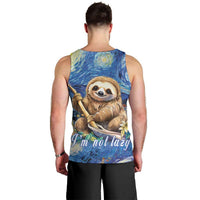 Sloth Starry Night Men Tank Top I'm Not Lazy - Wonder Print Shop
