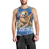 Sloth Starry Night Men Tank Top I'm Not Lazy - Wonder Print Shop