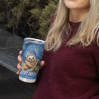 Sloth Starry Night Tumbler Cup I'm Not Lazy - Wonder Print Shop